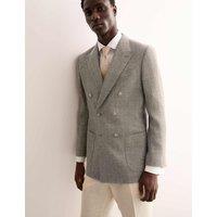 Tailored Fit Wool Blend Herringbone Blazer