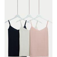 3pk Cotton Rich Strappy Vests