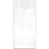 M&S 3pk Cotton Rich Strappy Vests White