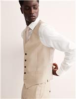 Tailored Fit Silk & Linen Blend Waistcoat