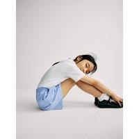 M&S Girls' Gingham School Shorts (3-14 Yrs) Light Blue