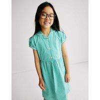 M&S Pure Cotton Gingham School Dress (2-14 Yrs) Green
