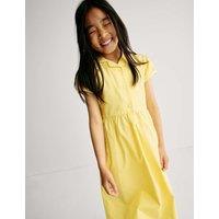 M&S Pure Cotton Gingham School Dress (2-14 Yrs) Yellow