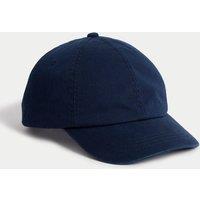 M&S Kids' Pure Cotton Baseball Cap (1-13 Yrs) Navy