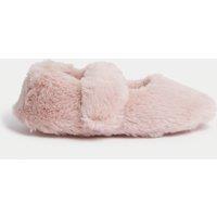 Kids Faux Fur Ballet Slippers (4 Small - 2 Large)