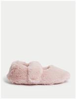 Kids Faux Fur Ballet Slippers (4 Small - 2 Large)