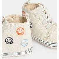 Baby Embroidered Canvas Pram Trainers (0-18 Months)