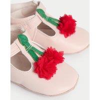 Baby 3D Cherry Riptape T Bar Shoe (0-18 Mths)