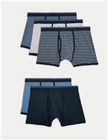 5pk Cotton Blend Cool & Fresh Trunks