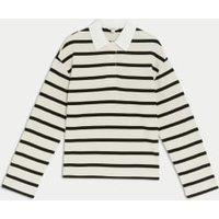 Pure Cotton Striped Rugby Top