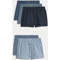 5pk Pure Cotton Woven Boxers