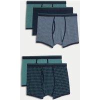 5pk Cotton Rich Stretch Cool & Fresh Geometric Trunks