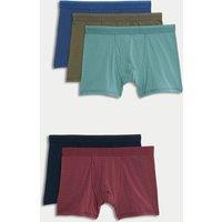 5pk Cotton Rich Cool & Fresh Striped Trunks