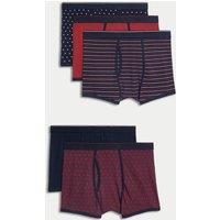 5pk Cotton Rich Stretch Cool & Fresh Valentines Trunks
