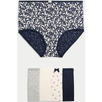 5pk Cotton Lycra Printed Full Briefs