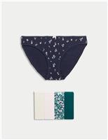 5pk Cotton Lycra Printed Bikini Knickers