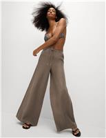 Pure Linen Palazzo Trousers