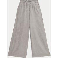 Pure Linen Palazzo Trousers