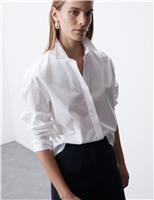Pure Cotton Collared Relaxed Shirt
