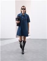 Pure Cotton Mini Shirt Dress