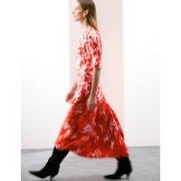 Cupro Rich Abstract Maxi Column Dress