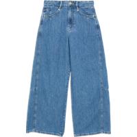 Lyocell Blend High Waisted Pleat Front Barrel Jeans