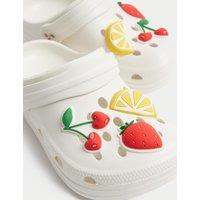 M&S Kids' Patterned Clogs (4 Small - 2 Large) White Mix