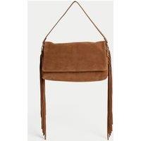 Suede Fringed Shoulder Bag
