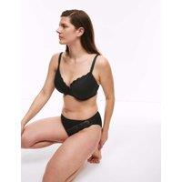 Lace Trim Wired Plunge Bra (F-H)