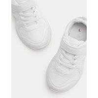 M&S Kids' Freshfeet Riptape Trainers (4 Small - 2 Large) White
