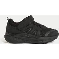 M&S Kids' Freshfeet Riptape Trainers (4 Small - 2 Large) Black