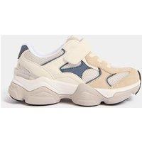 M&S Kids' Chunky Freshfeet Riptape Trainers (4 Small - 3 Large) Neutral