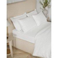 Pure Cotton Sateen Stripe Fitted Sheet