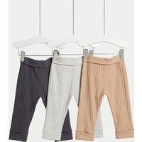 3pk Cotton Rich Ribbed Leggings (0-3 Yrs)