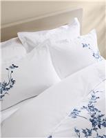 Trailing Cherry Blossom Embroidered Bedding Set