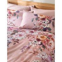 M&S Pure Cotton Adelie Floral Bedding Set Pink Mix