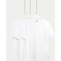 Autograph 3 Pack Pure Supima Cotton V-neck T-Shirts White