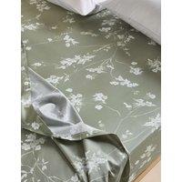 Pure Cotton Sateen Cherry Blossom Deep Fitted Sheet