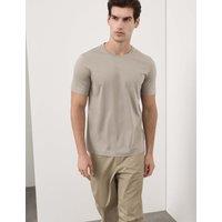 Autograph Pure Supima Cotton Performance Crew Neck T-shirt Sand