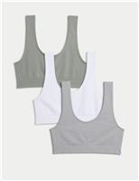 3pk Seamless Non Wired Crop Tops