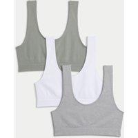 3pk Seamless Non Wired Crop Tops