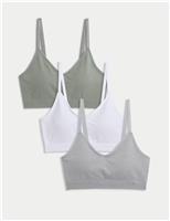 3pk Seamless Non Wired Bralettes