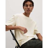 Relaxed Pure Cotton Waffle T-Shirt
