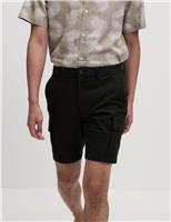 M&S Straight Fit Stretch Cargo Short Toffee