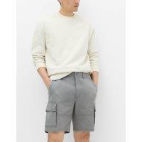 M&S Straight Fit Stretch Cargo Short Ash Grey