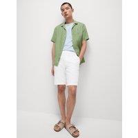 Regular Fit Cotton Linen Blend Chino Shorts