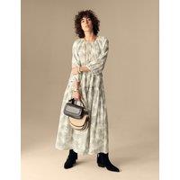 Cotton Rich Printed Maxi Tiered Dress