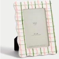 Wiggle Check Ceramic Photo Frame 4x6 inch