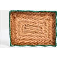 Rattan Scallop Edge Tray