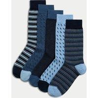 5pk Cool & Fresh Assorted Cotton Rich Socks